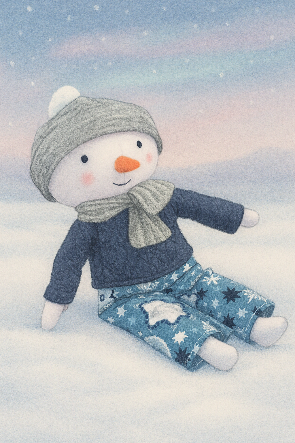 ✨ Voici ton adorable doudou : un petit bonhomme des neiges plein de charme ! ❄️☃️