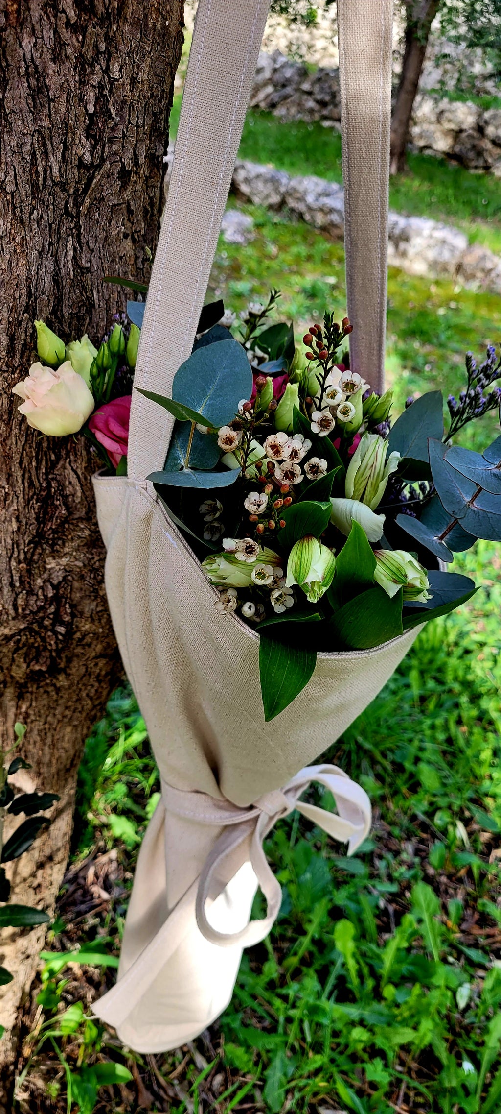 Découvrez le charme du sac à fleurs réutilisable en coton ! ✨