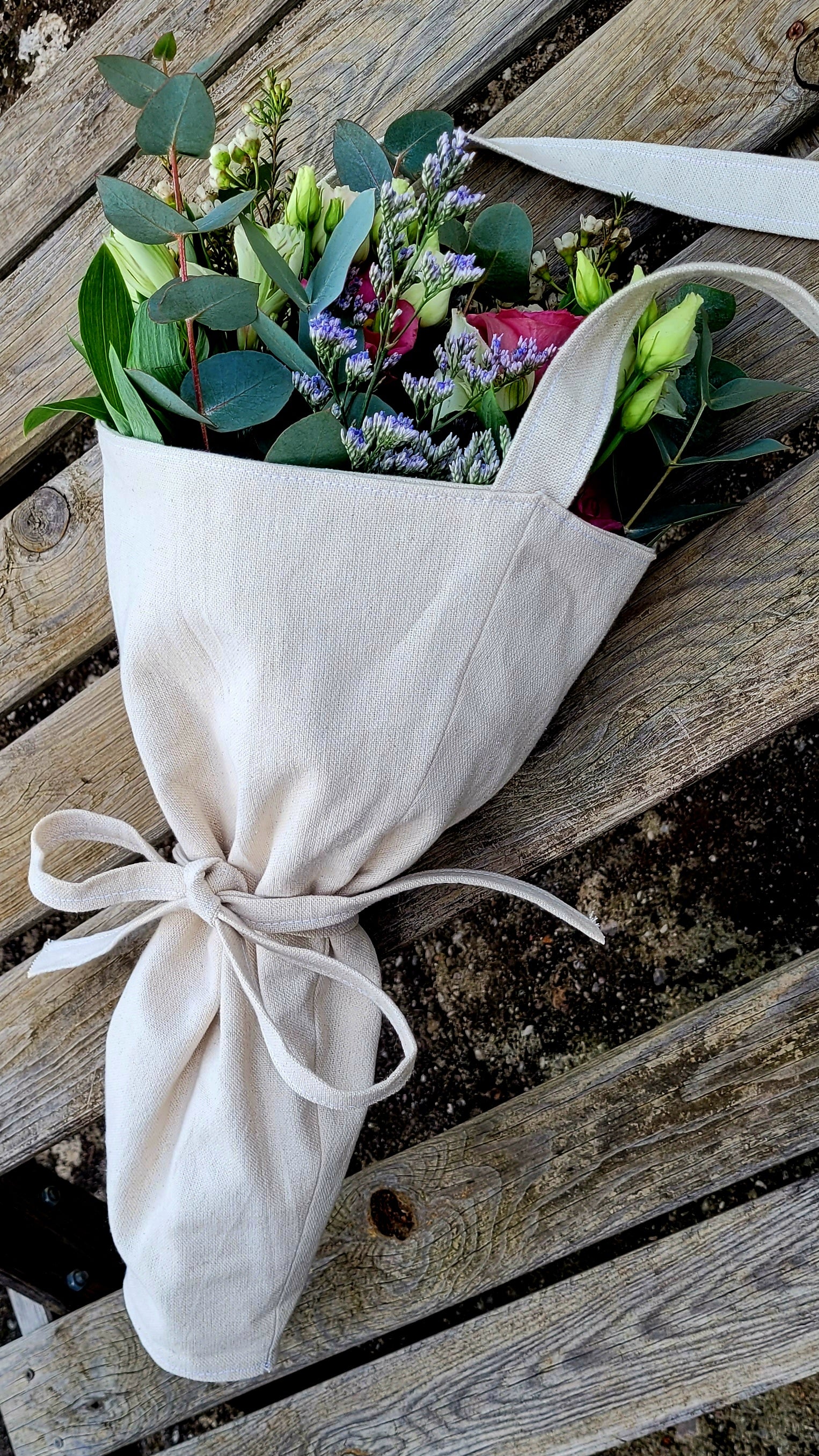 Découvrez le charme du sac à fleurs réutilisable en coton ! ✨